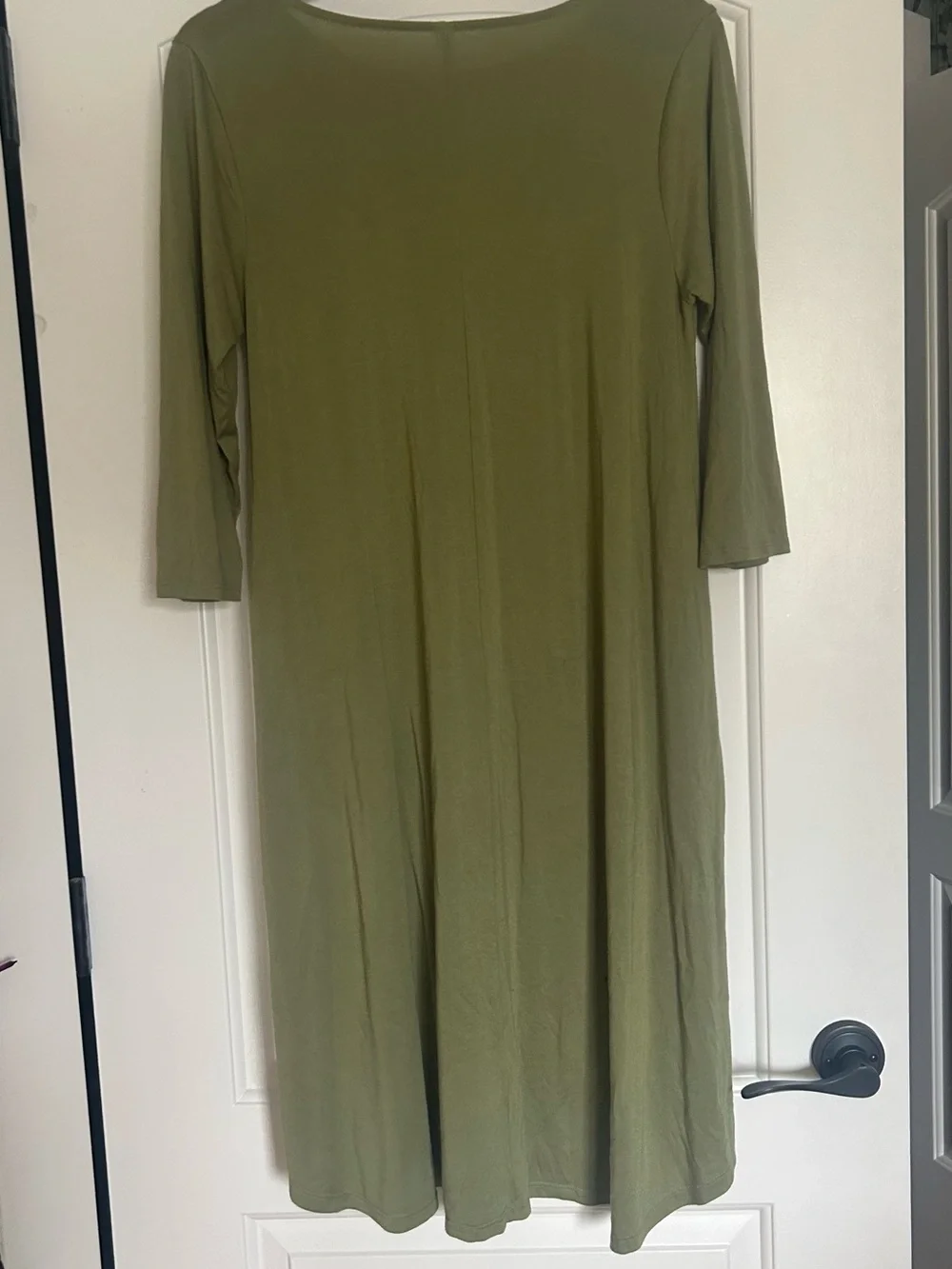 Zenana Outfitters Olive Green Long Sleeve Midi Dress